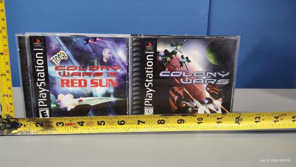 Colony Wars Colony Wars III Red Sun PS1 2 Game Lot CIB
